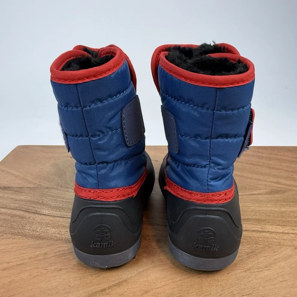 New Kids Kamik Snowbug 7 Insulated Faux Fur Lined Waterproof Snow Boots Size 5 C